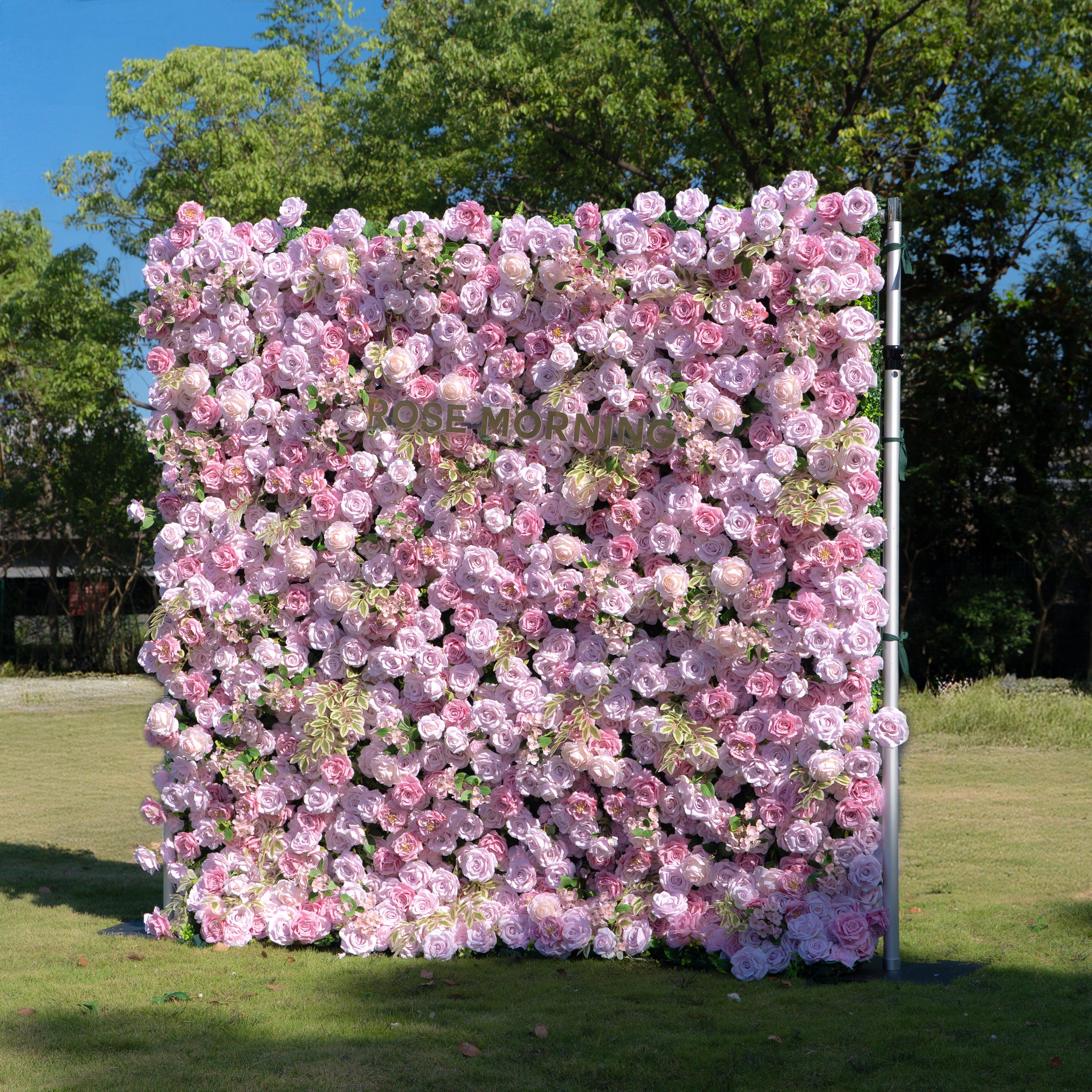 Bene：4D Fabric Artificial zip up curtain flower wall 8ft*8ft