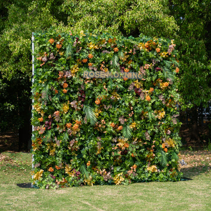 Berenice：4D Fabric Artificial rolling up curtain flower wall