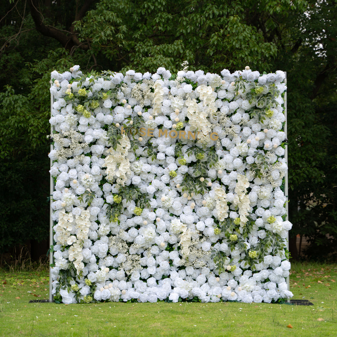 Bianca:3D Fabric Artificial rolling up curtain flower wall
