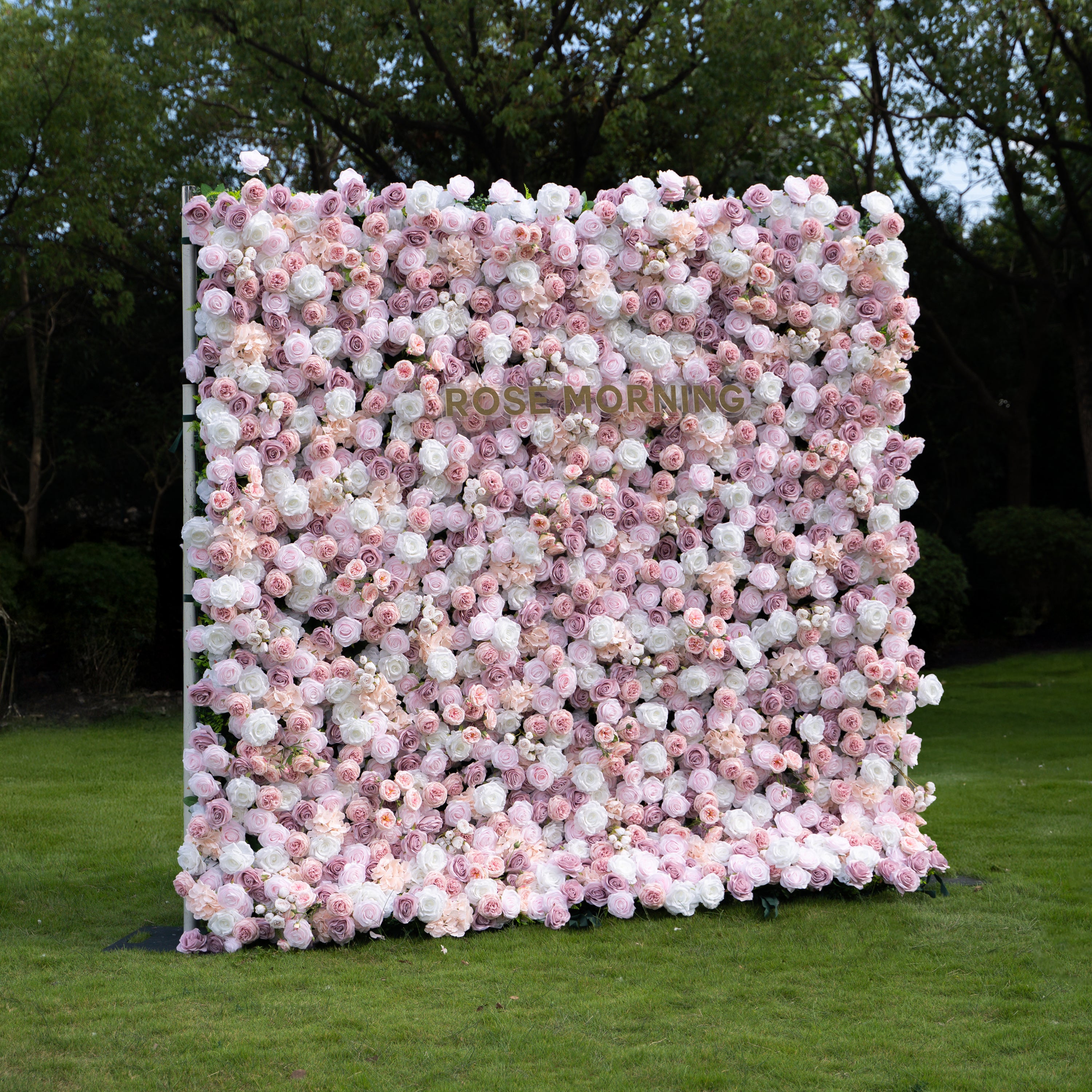 Blessed：5D Fabric Artificial rolling up curtain flower wall