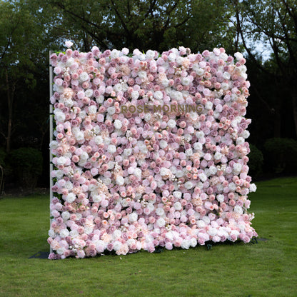 Blessed：5D Fabric Artificial rolling up curtain flower wall