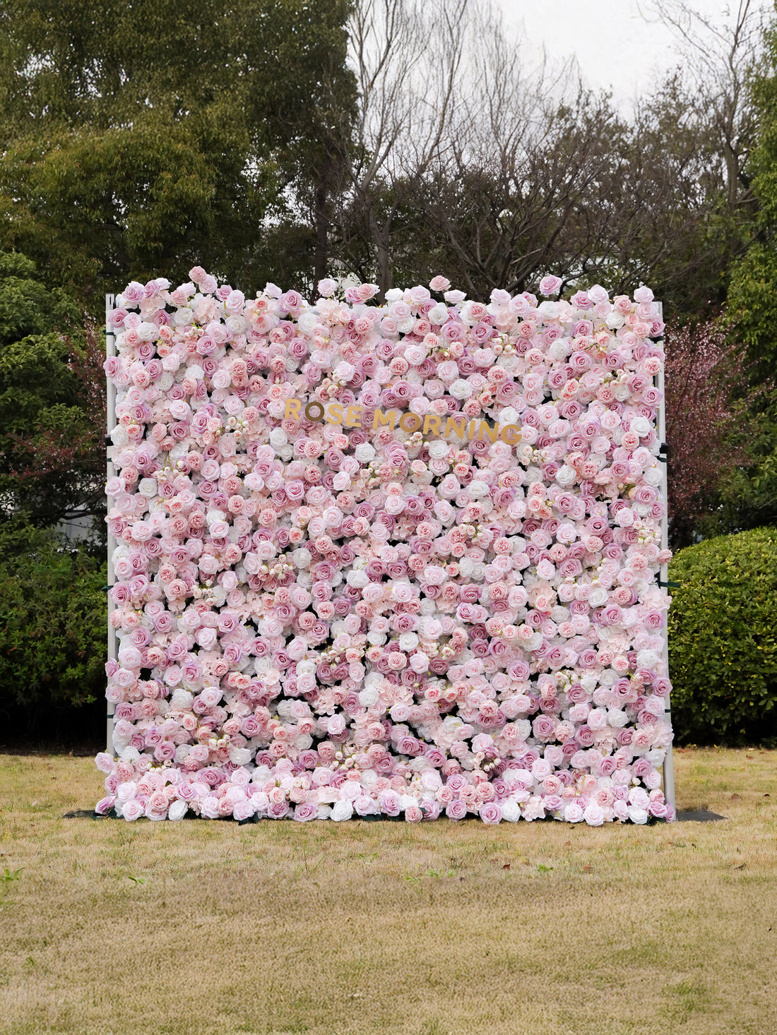 Bliss：4D Fabric Artificial zip up curtain flower wall 8ft*8ft