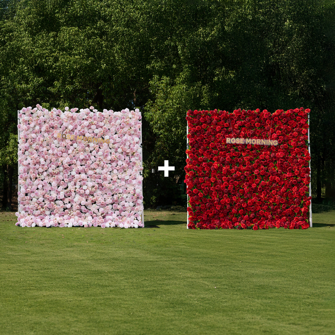 Bundle Sets Bliss + Luna wall: Fabric Backdrop Artificial rolling up flower walls
