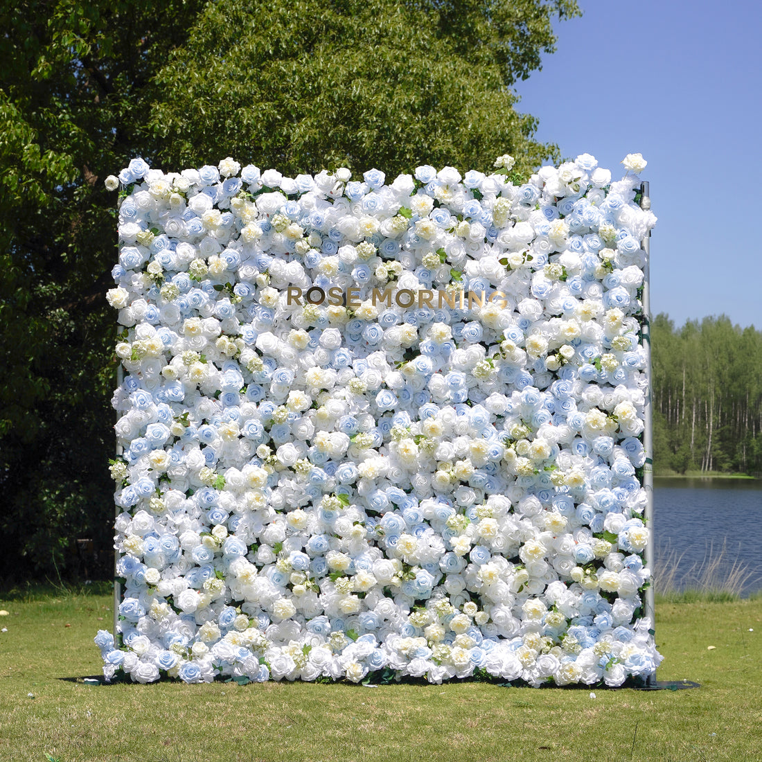 BlueSky:4D Fabric Artificial zip up curtain flower wall 8ft*8ft
