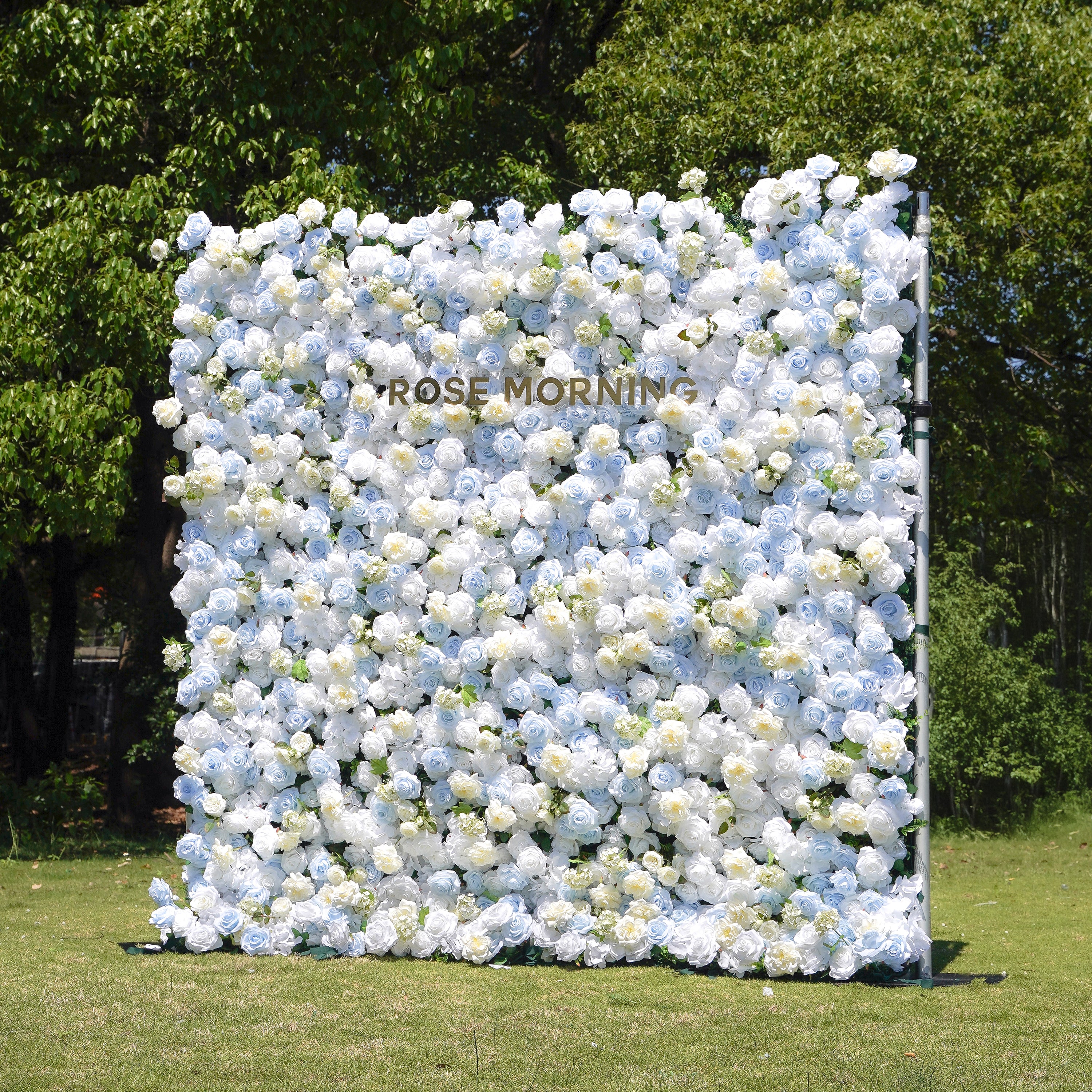 BlueSky：4D Fabric Artificial zip up curtain flower wall 8ft*8ft