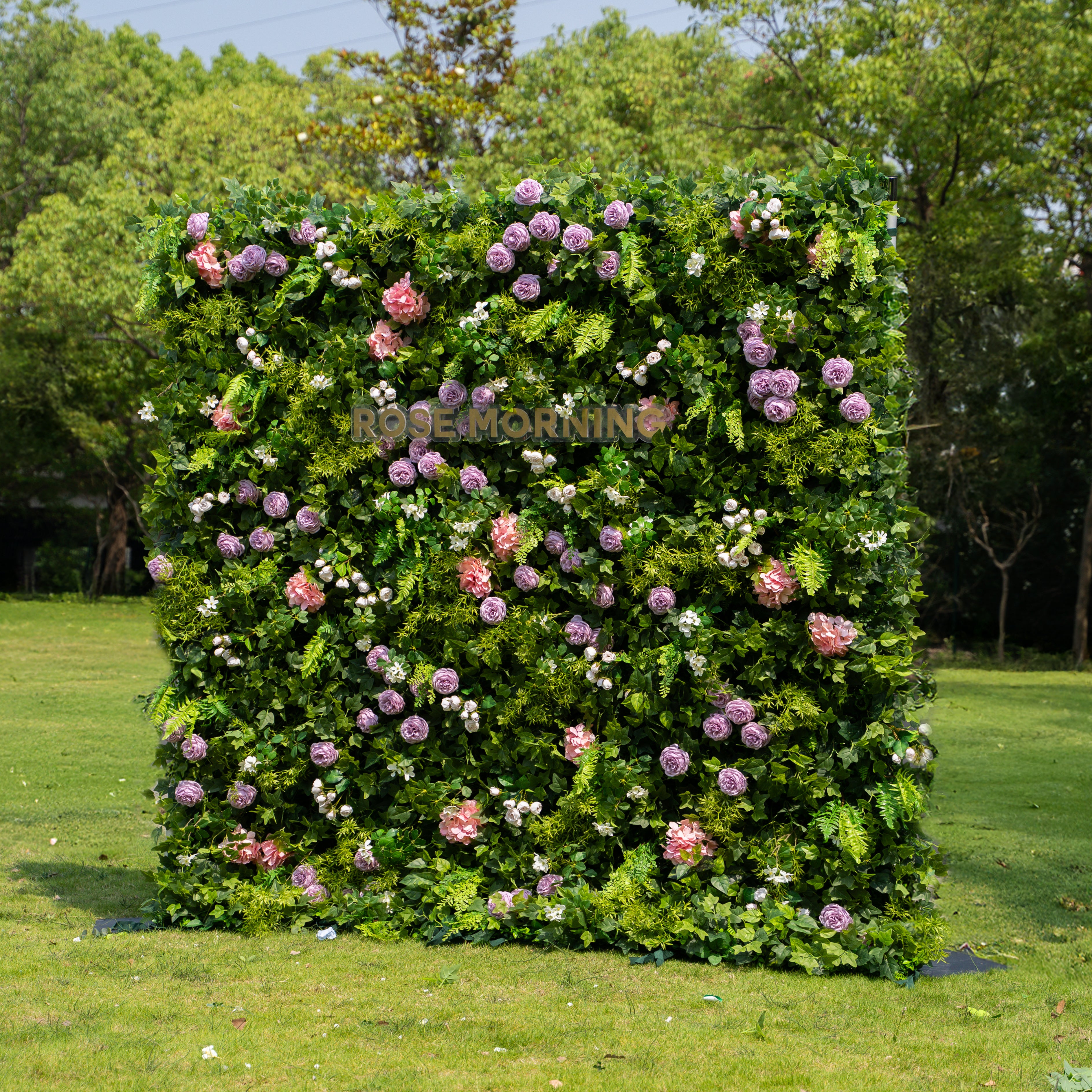 Brett：5D Fabric Artificial rolling up curtain flower wall (Ready to ship)