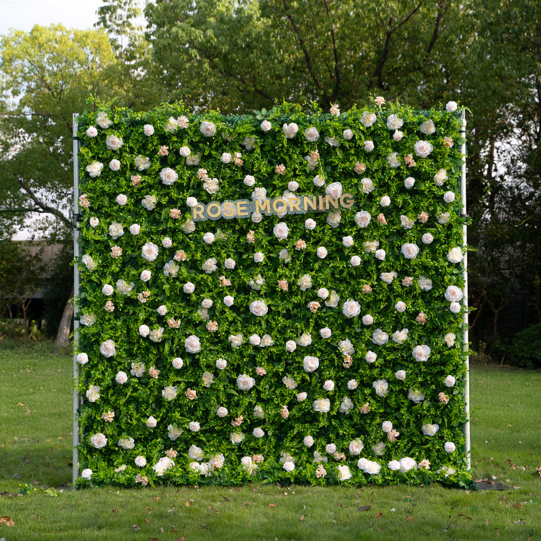 Brighten： Fabric Artificial zip up curtain flower wall 8ft*8ft