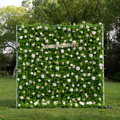 Brighten：2D Fabric Artificial zip up curtain flower wall 8ft*8ft