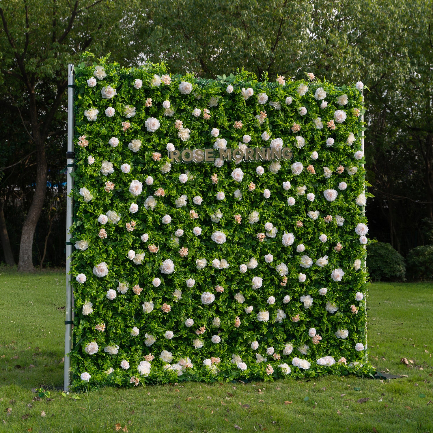 Brighten：2D Fabric Artificial zip up curtain flower wall 8ft*8ft