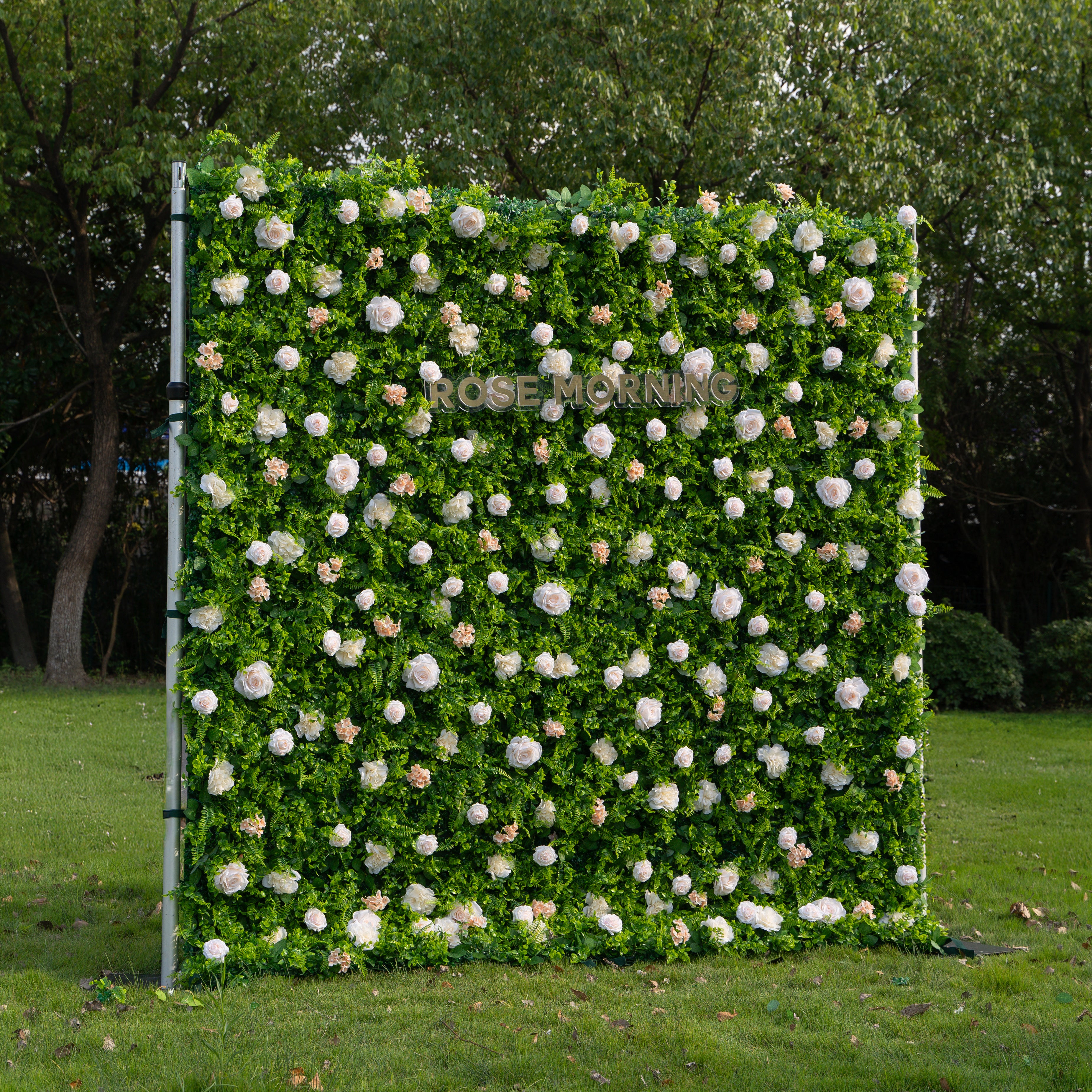 Brighten：2D Fabric Artificial zip up curtain flower wall 8ft*8ft