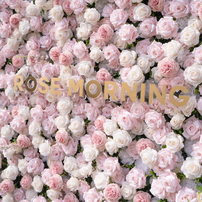 Caius: Luxury 5D Cream &amp; Blush Silk Floral Wall Roll-Up Fabric Backdrop for Dreamy Garden Weddings &amp; Bridal Showers