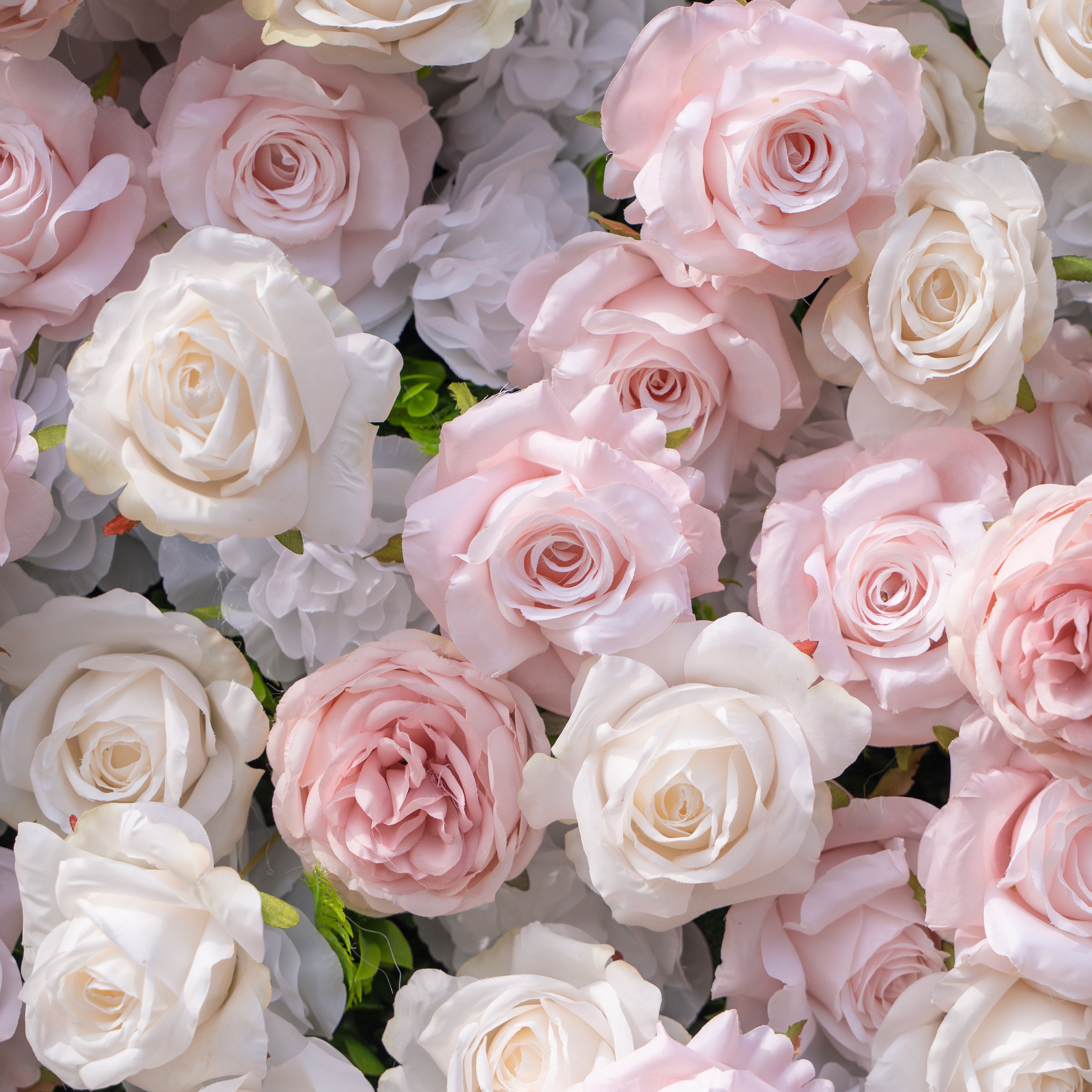 Caius: Luxury 5D Cream &amp; Blush Silk Floral Wall Roll-Up Fabric Backdrop for Dreamy Garden Weddings &amp; Bridal Showers