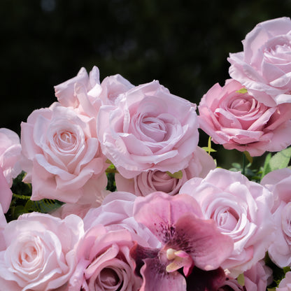 Carino：4D Fabric Artificial zip up curtain flower wall 8ft*8ft