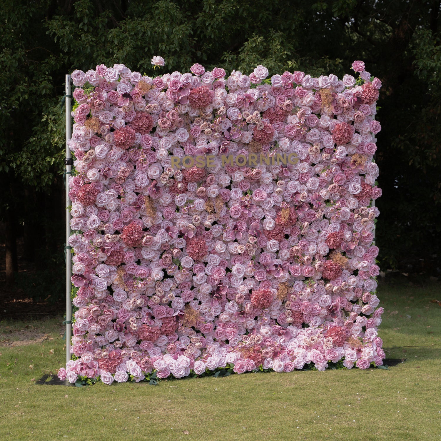 Carino：4D Fabric Artificial zip up curtain flower wall 8ft*8ft