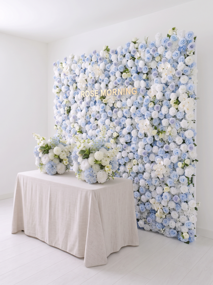 Carlos：5D Fabric Artificial rolling up curtain flower wall