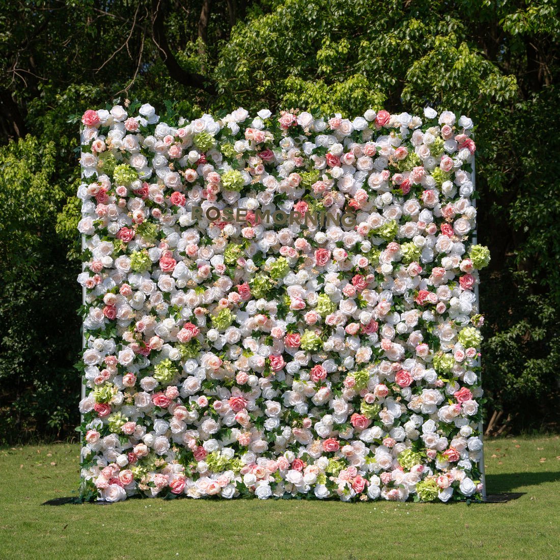 Cassine：5D Fabric Artificial rolling up curtain flower wall