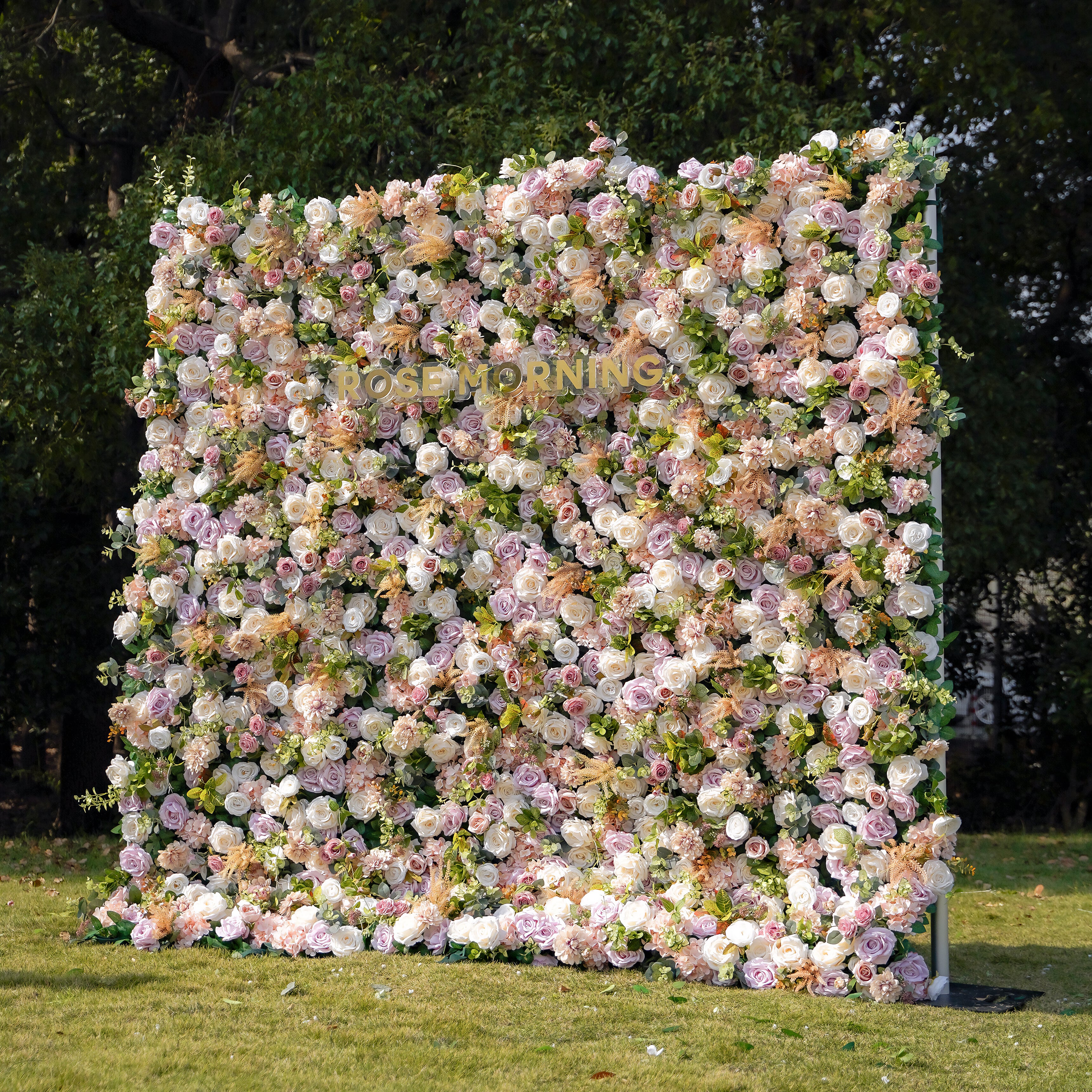 Cherry 5D 2023 New Fabric Artificial rolling up curtain flower wall Rose Morning