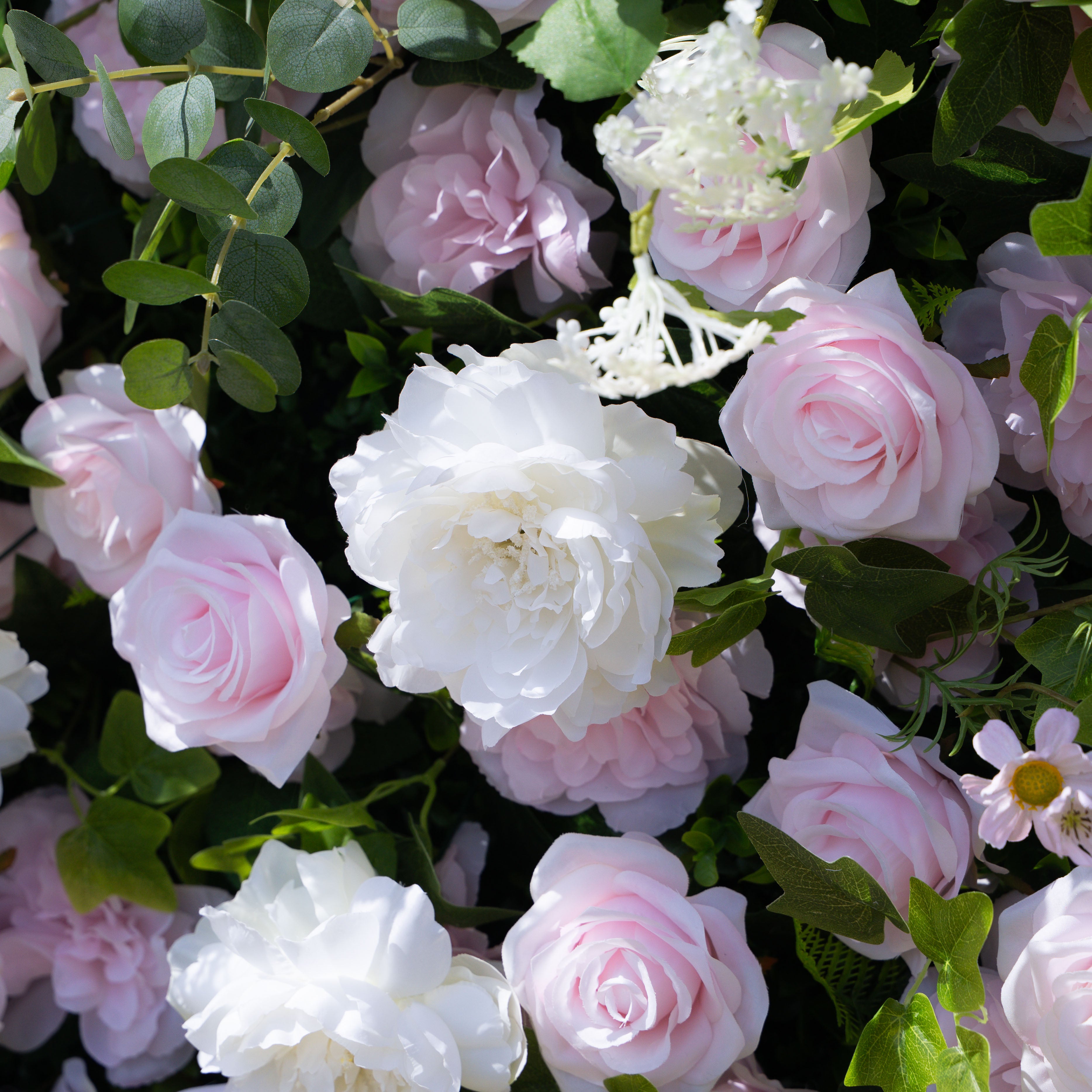 Chico: Fabric Artificial rolling up curtain flower wall 8ftx8ft for weddings and events decoration（Only USA）