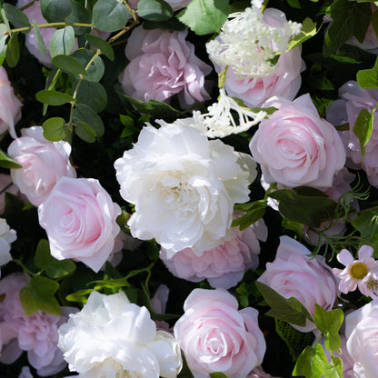 Chico: Fabric Artificial rolling up curtain flower wall 8ftx8ft for weddings and events decoration（Only USA）