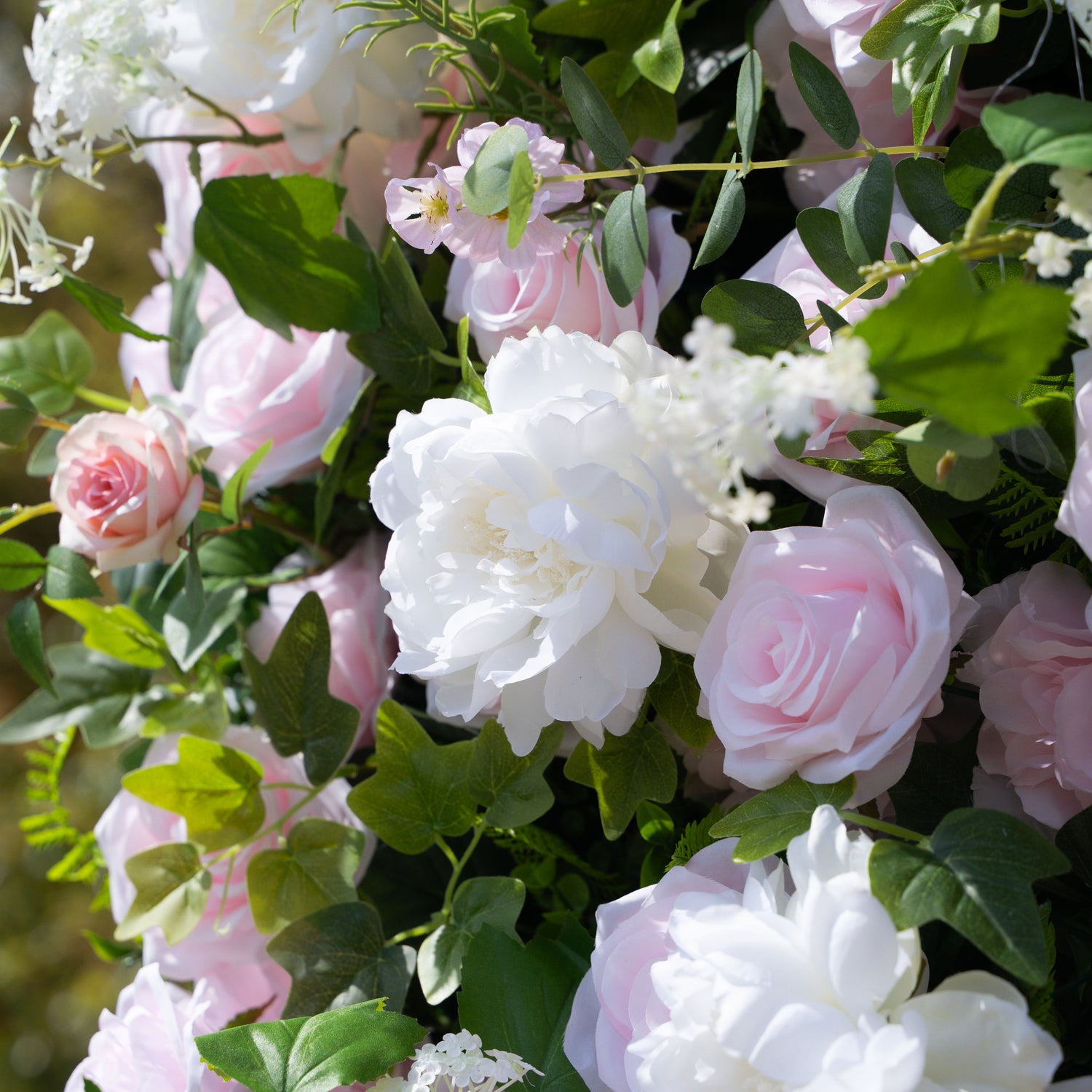 Chico: Fabric Artificial rolling up curtain flower wall 8ftx8ft for weddings and events decoration（Only USA）