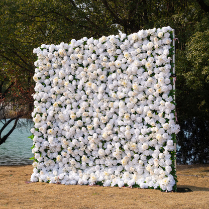 Coco: Fabric Artificial rolling up curtain flower wall 8ftx8ft for weddings and events decoration（Only USA）