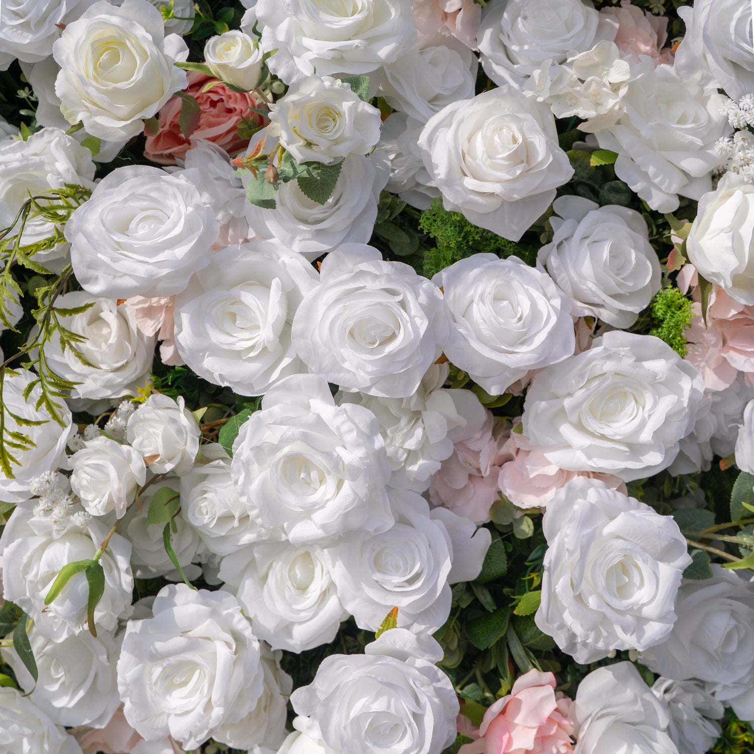 Colette: 5D Ivory &amp; Peach Silk Floral Wall Roll-Up Fabric Backdrop for Dreamy Bridal Showers &amp; Weddings