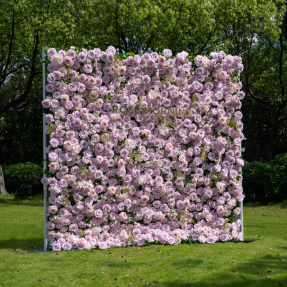 Cori：3D Fabric Artificial rolling up curtain flower wall