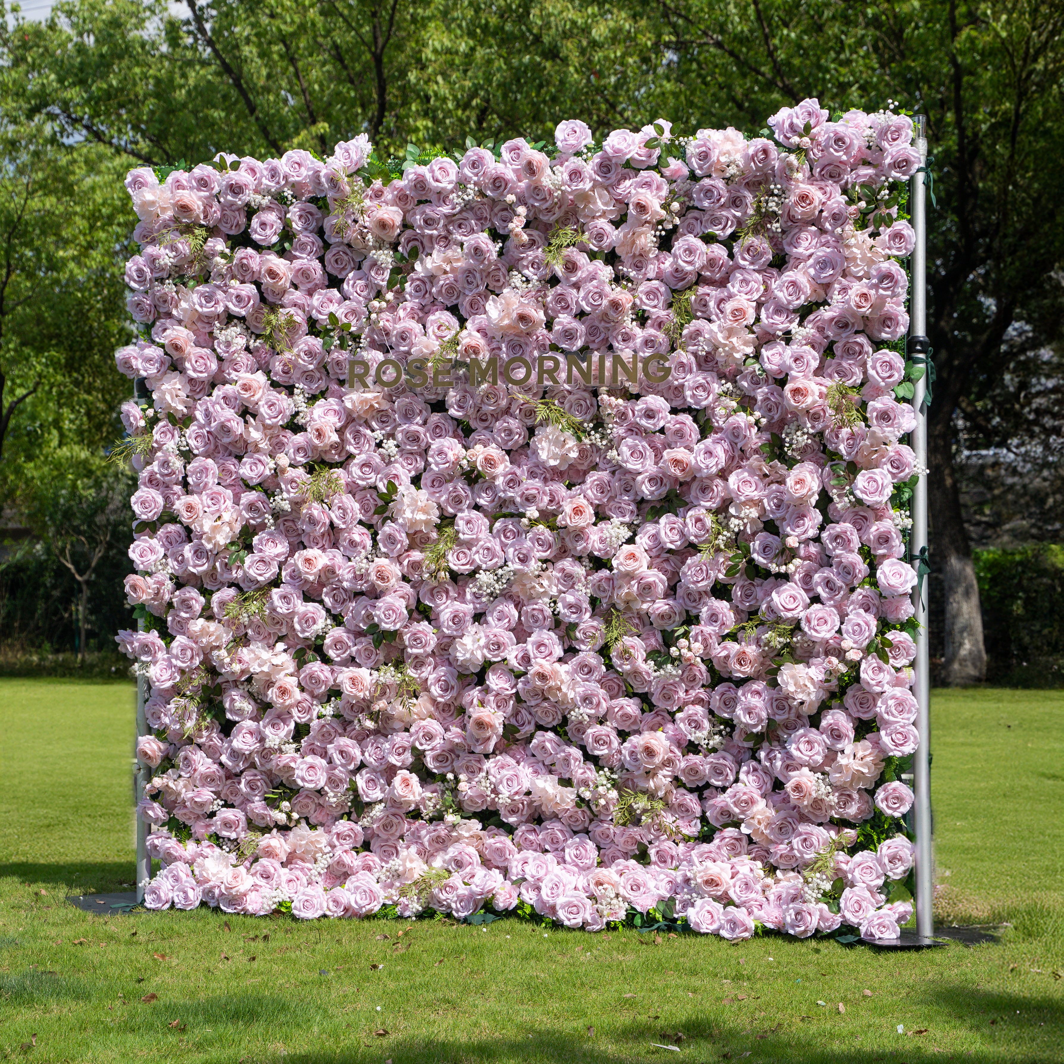 Cori：3D Fabric Artificial rolling up curtain flower wall