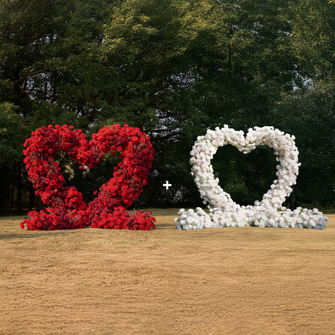 Heart Arch Combo Deal 04: Wedding Party Floral Arch Decoration with Frame Included – Buy a Red Heart 2025 Arch and Get a Heart 2023 Arch Free