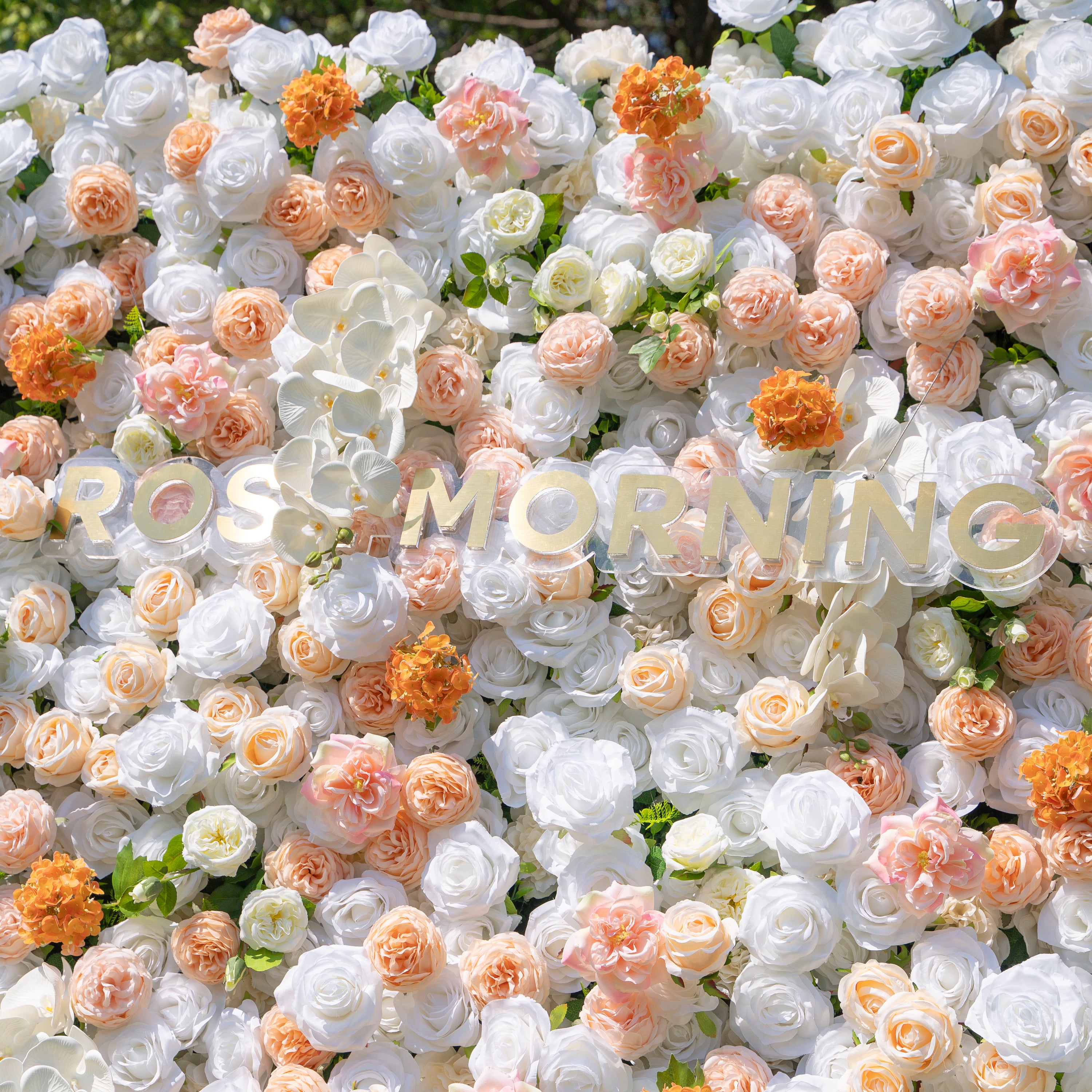 Eden：4D Fabric Artificial zip up curtain flower wall 8ft*8ft