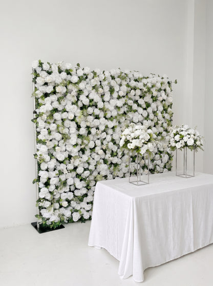 Eira：3D Fabric Artificial rolling up curtain flower wall (In US Stock5-7 Days Delivered)