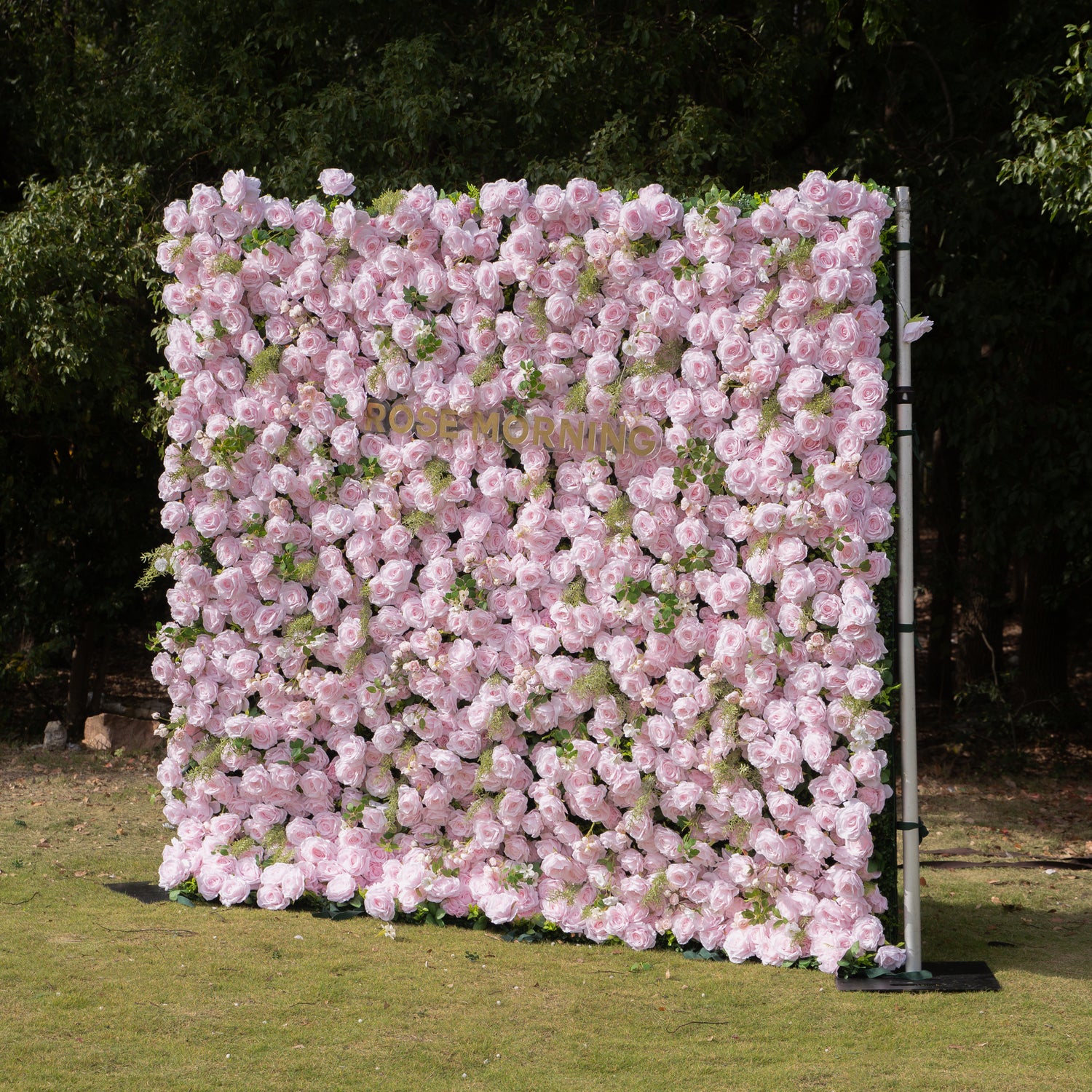 Elegante：5D Fabric Artificial rolling up curtain flower wall