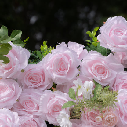 Elegante：5D Fabric Artificial rolling up curtain flower wall