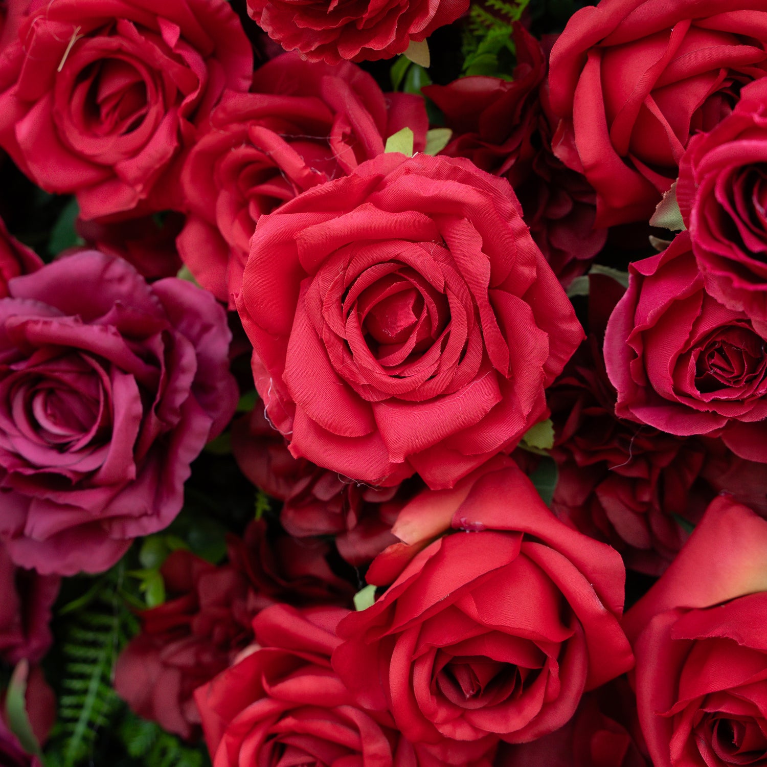 Elysia: 3D Luxury Burgundy Silk Rose Flower Wall Roll-Up Fabric Backdrop for Romantic Weddings &amp; Events