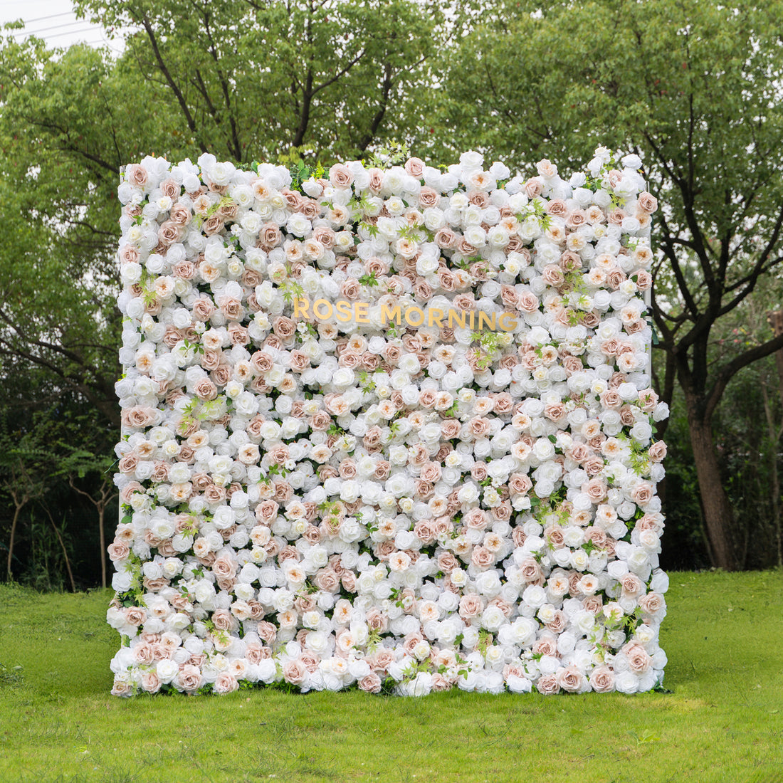 Ema：5D Fabric Artificial zip up curtain flower wall 8ft*8ft (Ready to ship)