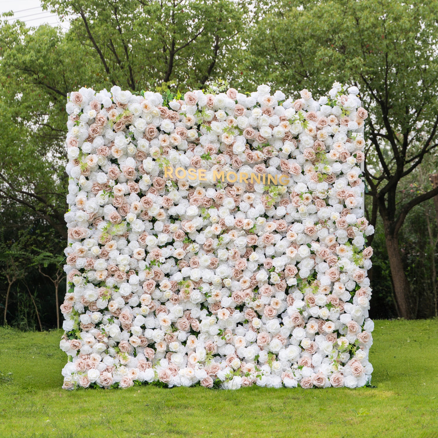 Ema：5D Fabric Artificial zip up curtain flower wall 8ft*8ft (Ready to ship)