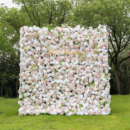 Ema：5D Fabric Artificial zip up curtain flower wall 8ft*8ft (Ready to ship)