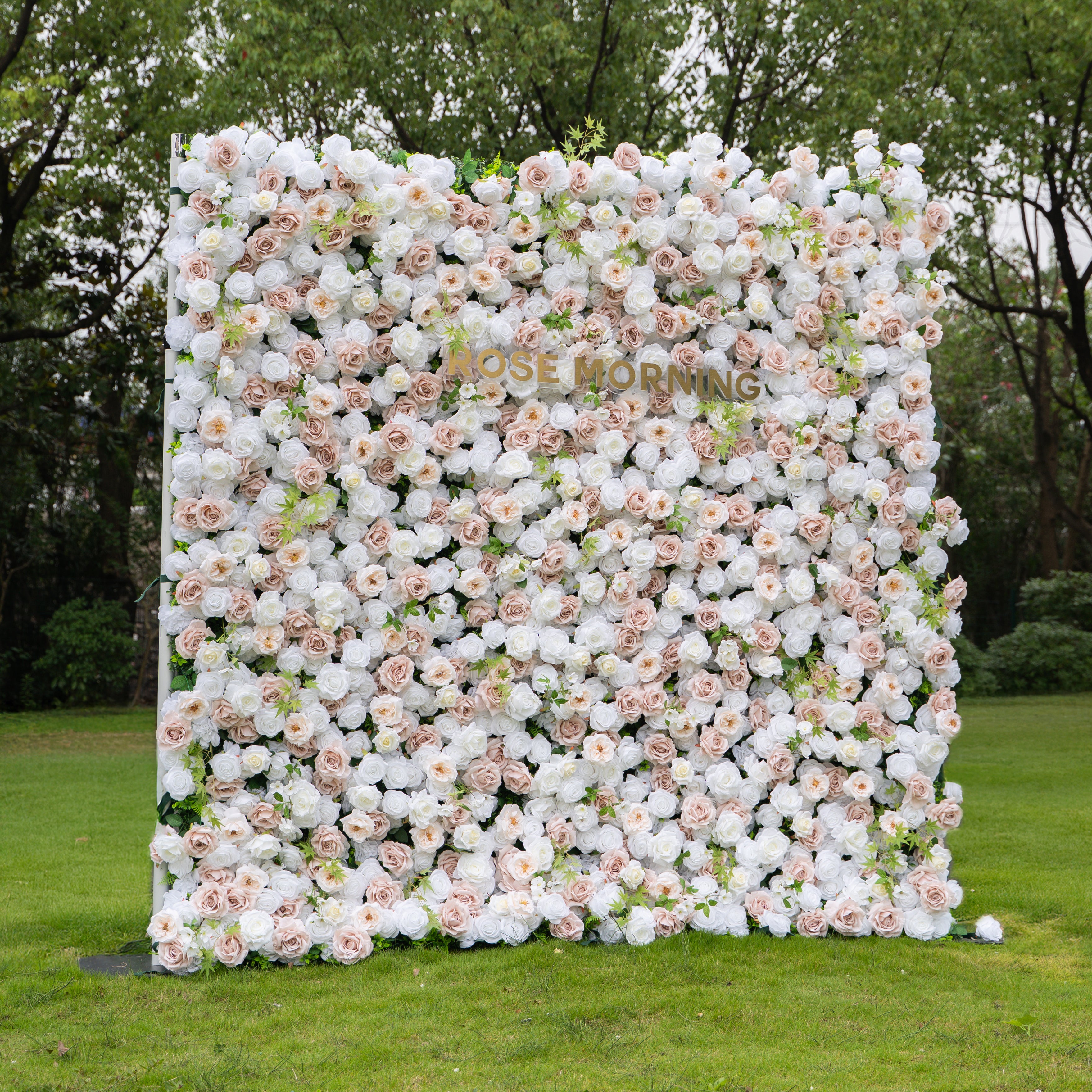 Ema：5D Fabric Artificial zip up curtain flower wall 8ft*8ft (Ready to ship)