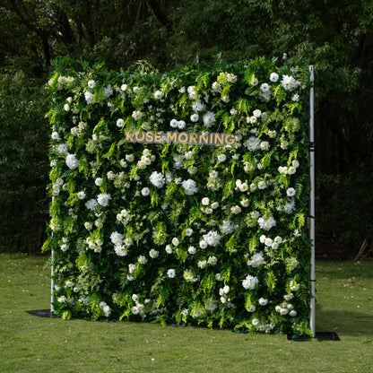 Fernando：5D Fabric Artificial rolling up curtain flower wall