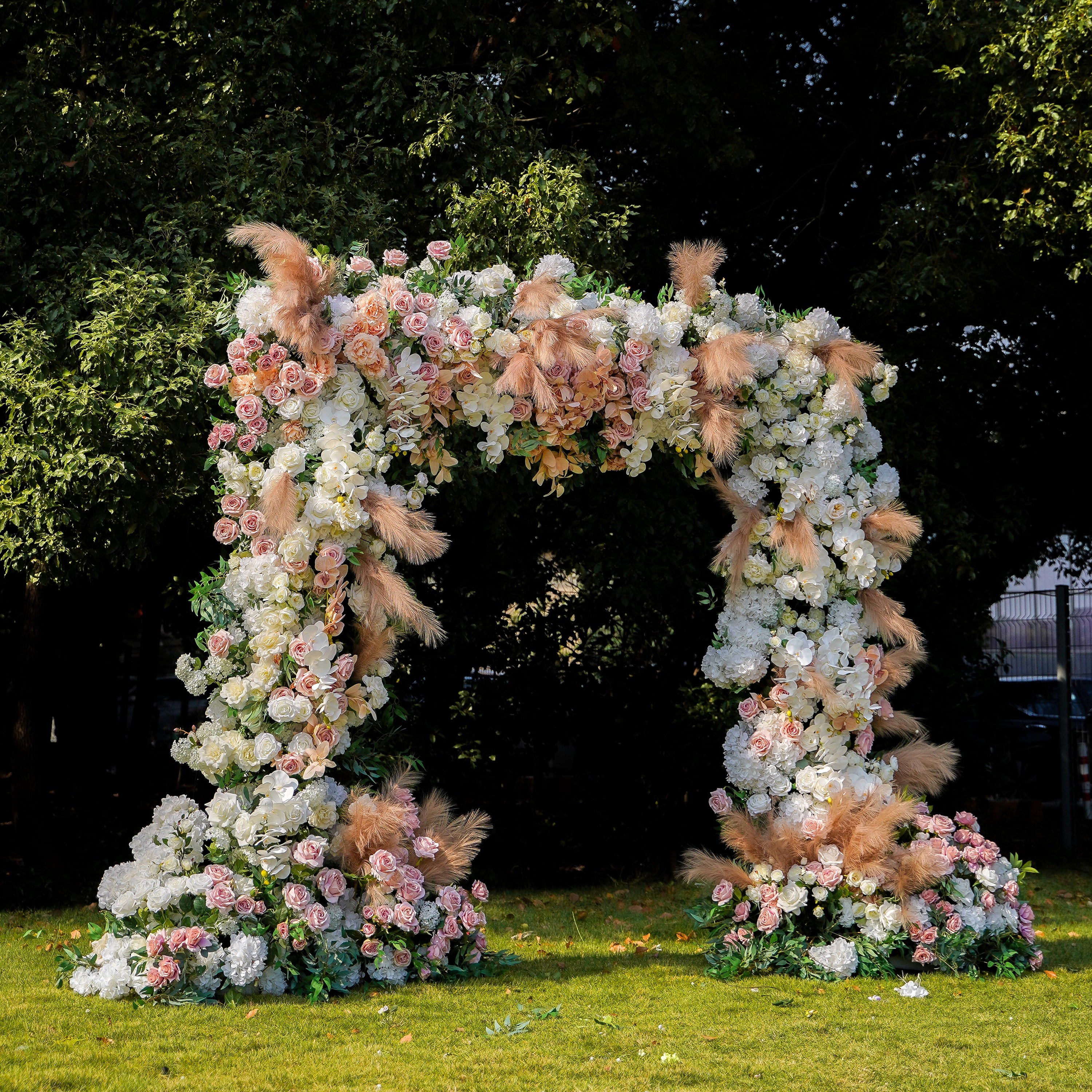 Jill  Wedding Party Background Floral Arch Decoration Rose Morning