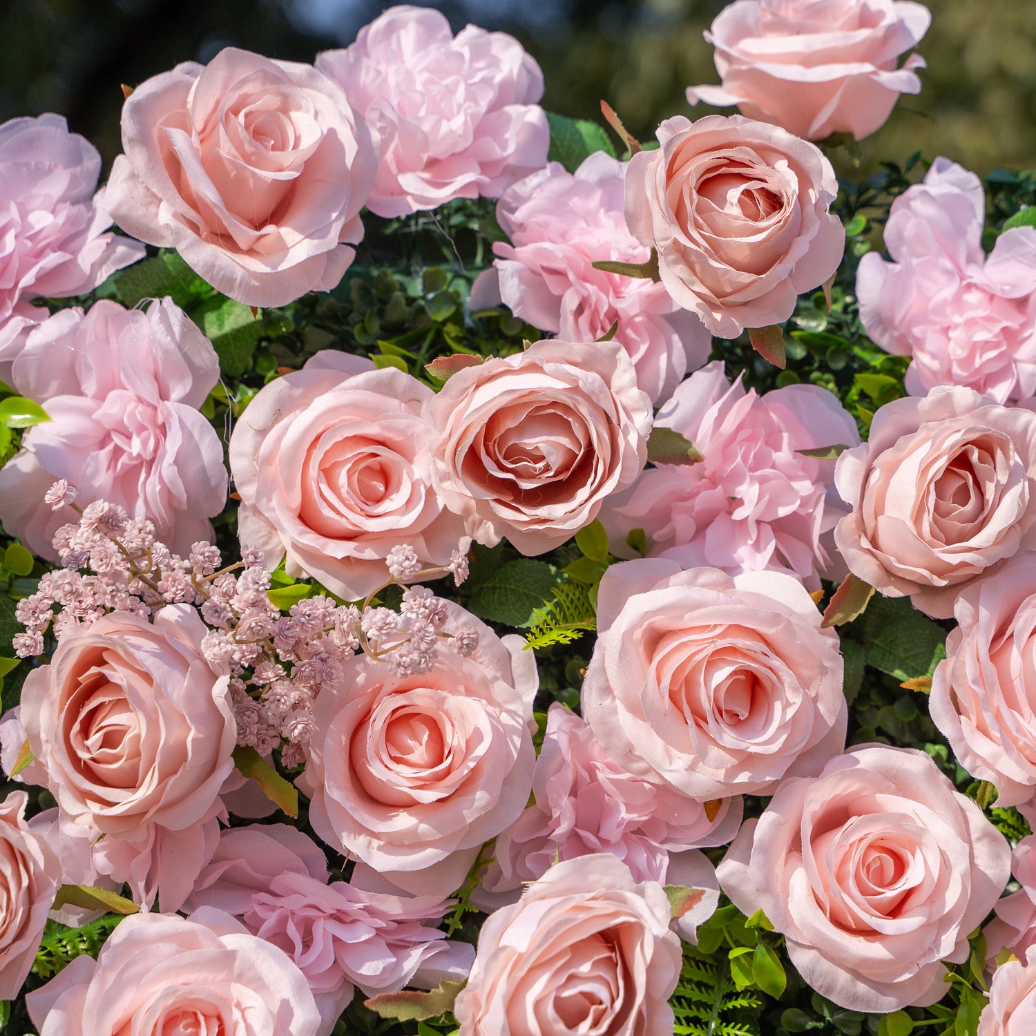 Fiora：3D Fabric Artificial rolling up curtain flower wall