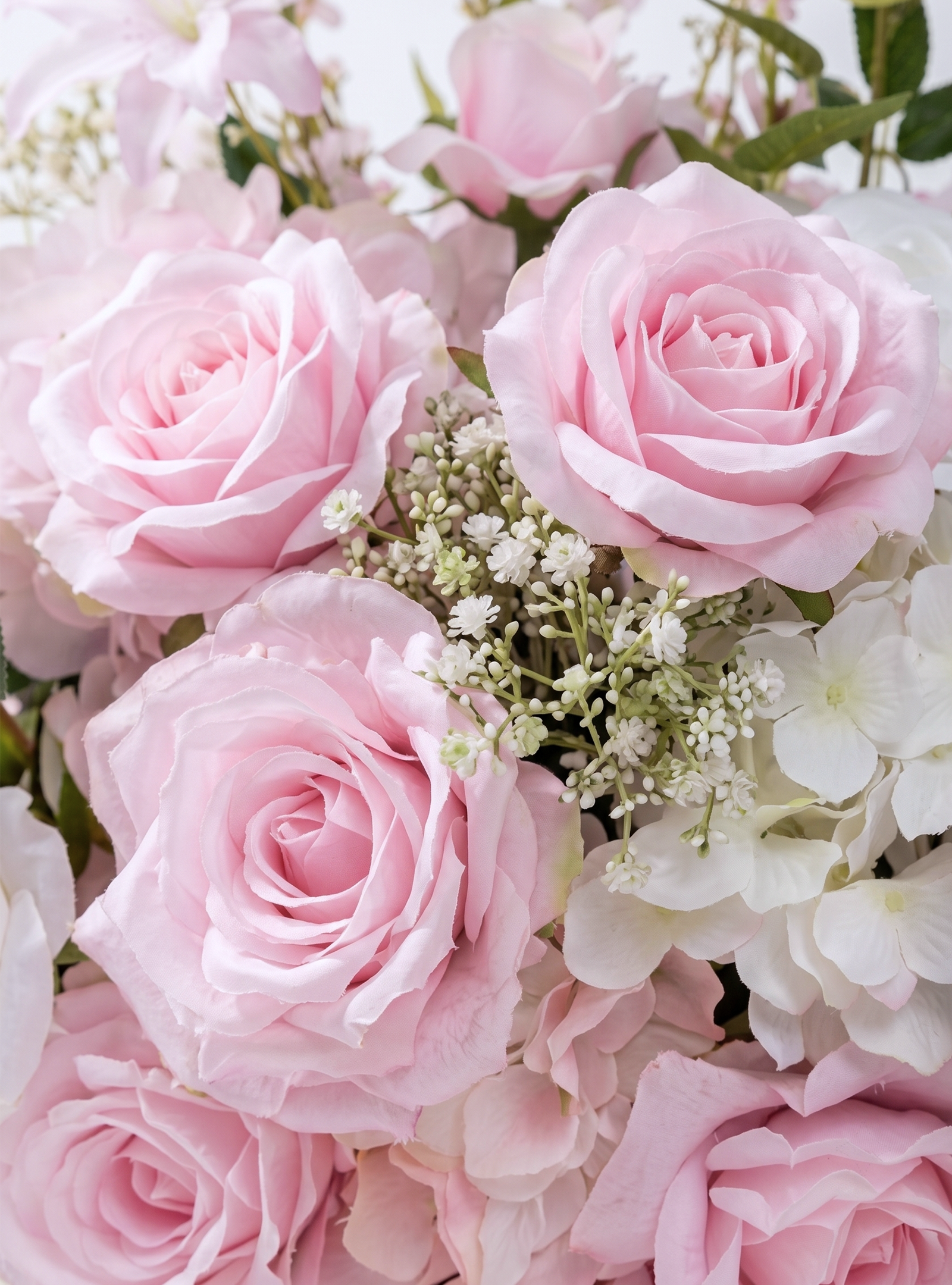 Veloura：Pink Artificial Rose Arrangements, Wedding Aisle &amp; Table Decor Realistic Silk Flowers with Stable Base,Reusable,Ideal for Indoor Outdoor Ceremonies,Parties &amp; Table Centerpieces