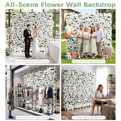 Ethereal: 3D Blush Rose Silk Flower Wall Curtain for Wedding Ceremony &amp; Events Decor (In US Stock 5-7 Days) (Copy) (Copy)