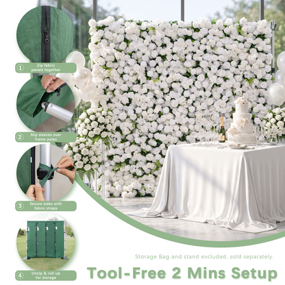Ethereal: 3D Blush Rose Silk Flower Wall Curtain for Wedding Ceremony &amp; Events Decor (In US Stock 5-7 Days) (Copy) (Copy)