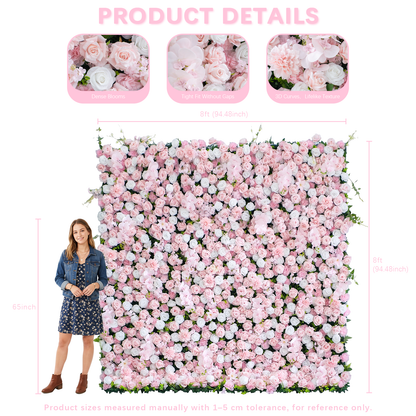 Blush: 3D Blush Rose Silk Flower Wall Curtain for Wedding Ceremony &amp; Events Decor (In US Stock 5-7 Days) (Copy)