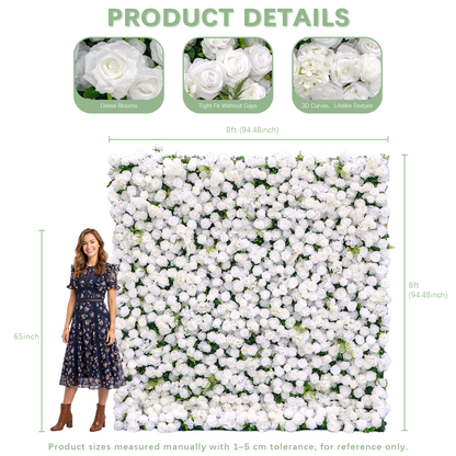 Ethereal: 3D Blush Rose Silk Flower Wall Curtain for Wedding Ceremony &amp; Events Decor (In US Stock 5-7 Days) (Copy) (Copy)