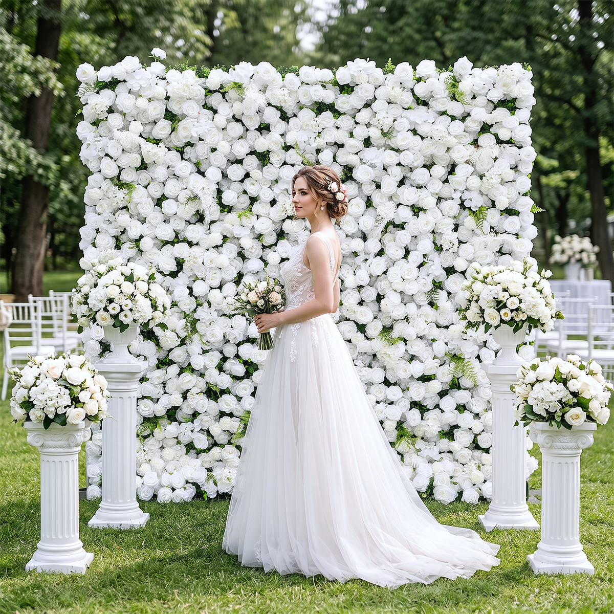 Ethereal: 3D Blush Rose Silk Flower Wall Curtain for Wedding Ceremony &amp; Events Decor (In US Stock 5-7 Days) (Copy) (Copy)
