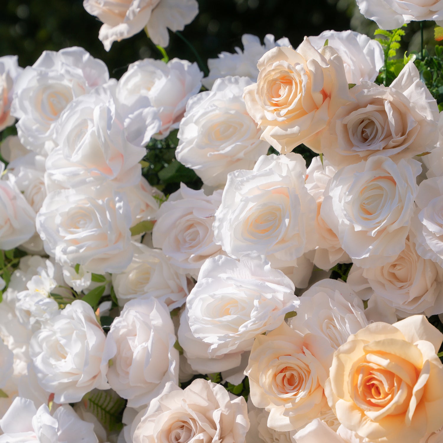 Frangipani：5D Fabric Artificial rolling up curtain flower wall