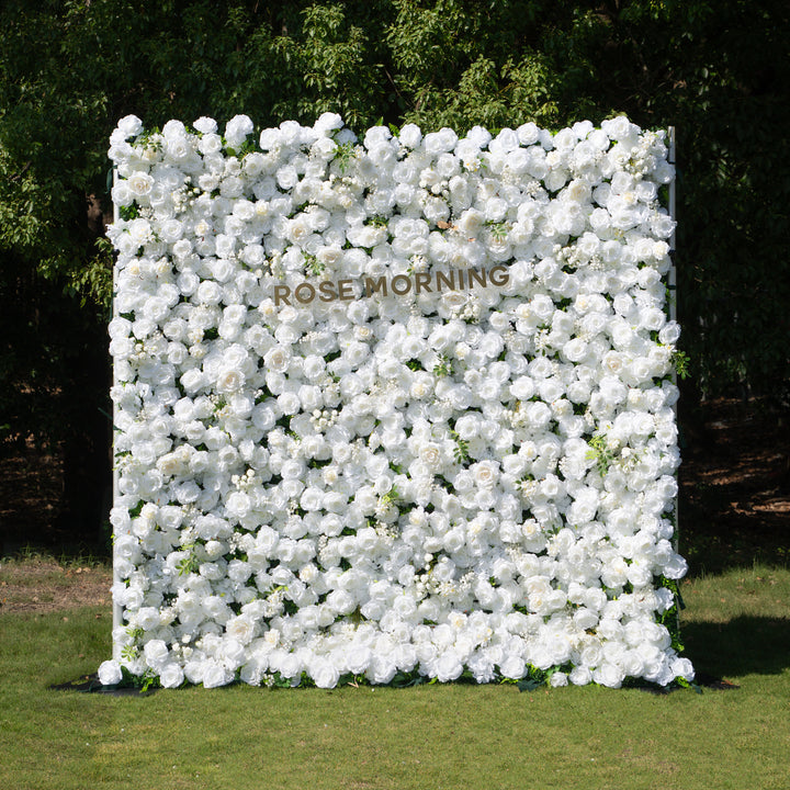 Friday - White Popular 5D Fabric Roll Up Flower Wall for Wedding Party Event Backdrop