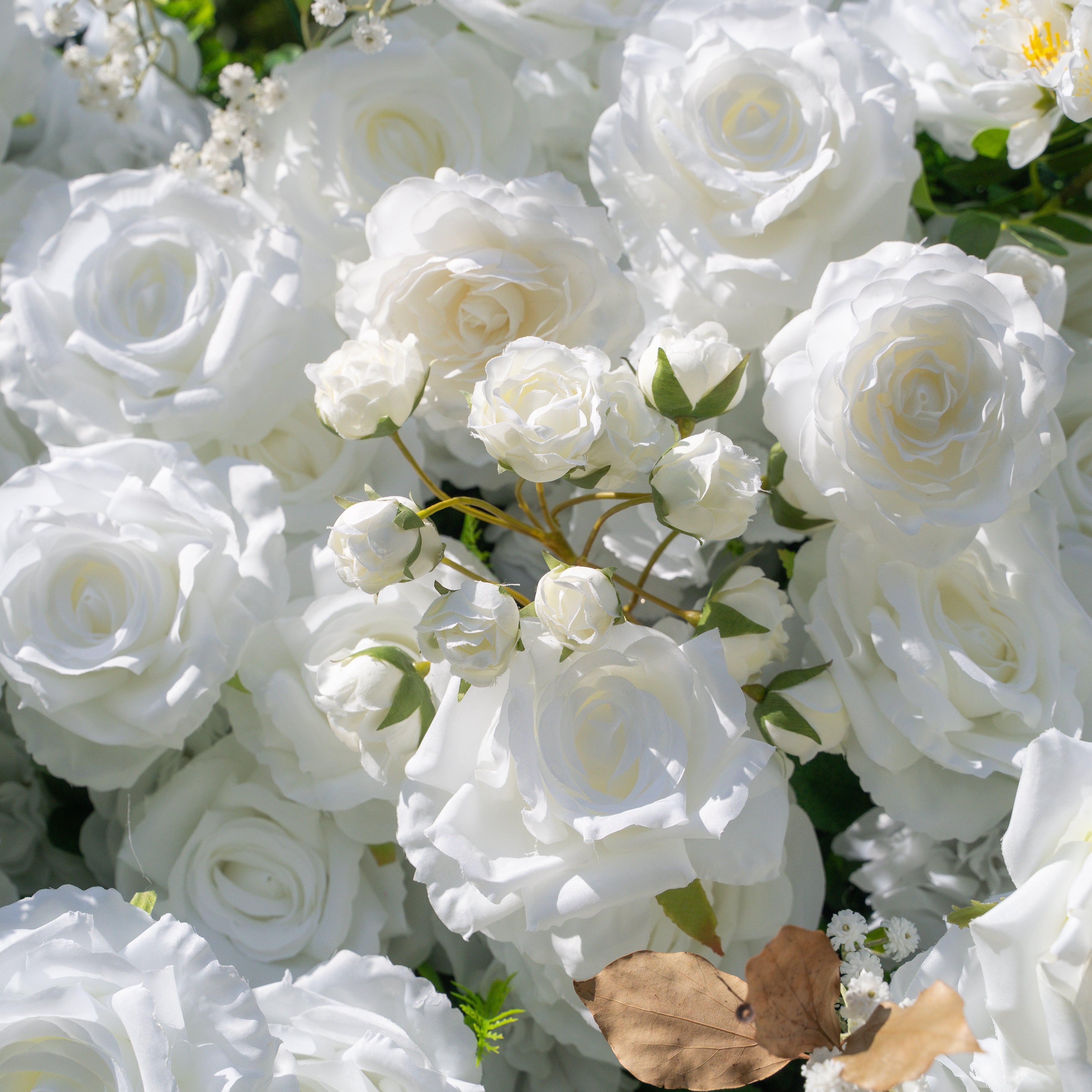Friday：5D Fabric Artificial rolling up curtain flower wall